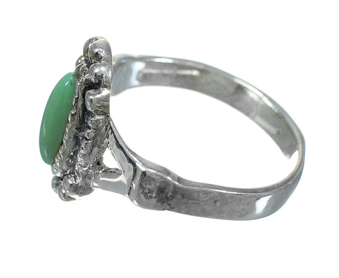 Turquoise And Authentic Sterling Silver Southwestern Ring Size 7-1/4 YX83956